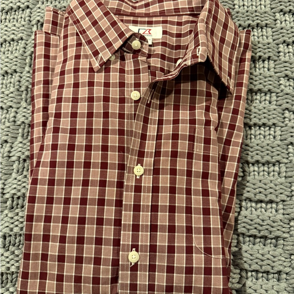 FSU Cutter & Buck Maroon Checkered Button Down Shirt - Picture 5 of 5